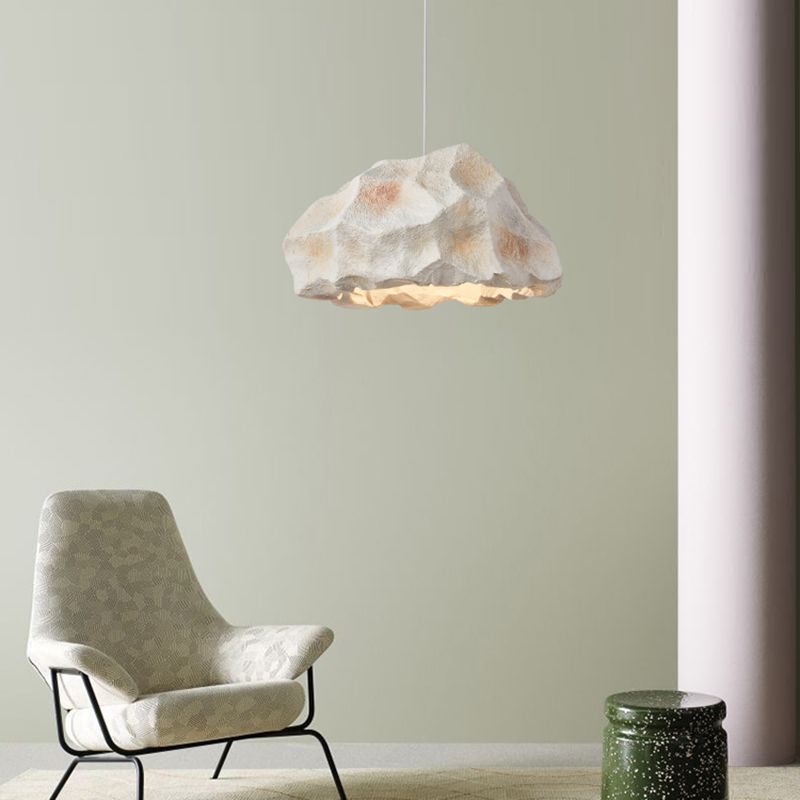 1-Light Rock Suspended Lighting Fixture Modern Pendant Light Kit for Dining Room