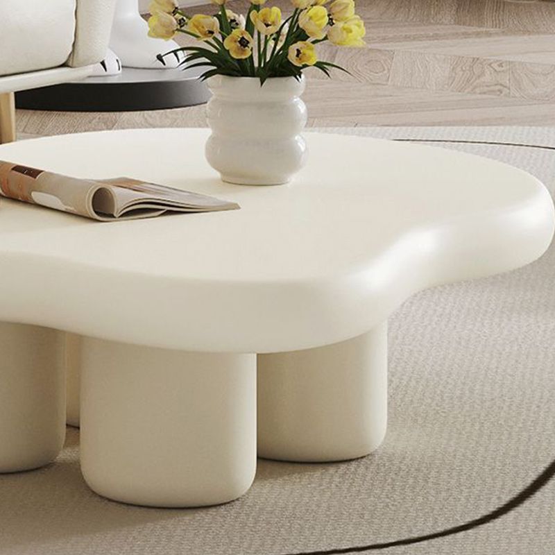 Modern 4 Legs Cocktail Table Wood Free Form Coffee Cocktail Table