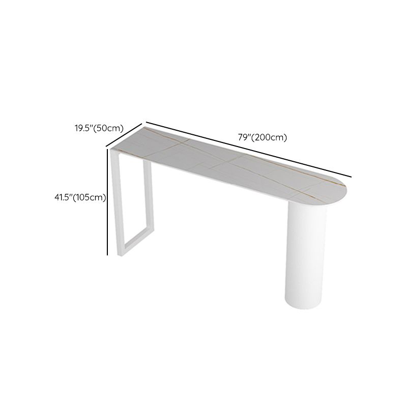 White Counter Wine Table Double Pedestal Pub Height Dining Table