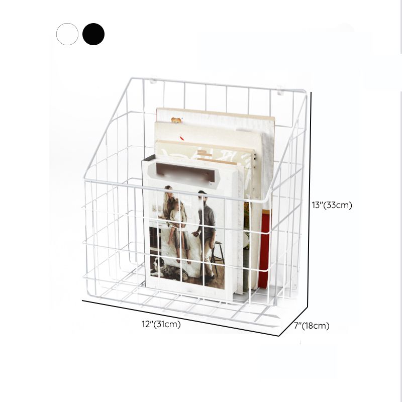 Industrial Floating Bookshelf Closed Back Metal Bookcase with Shelves