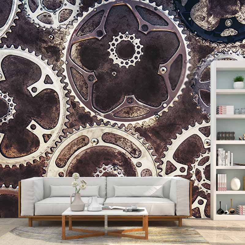 Decorative Photography Mural Wallpaper Gears Indoor Wall Mural