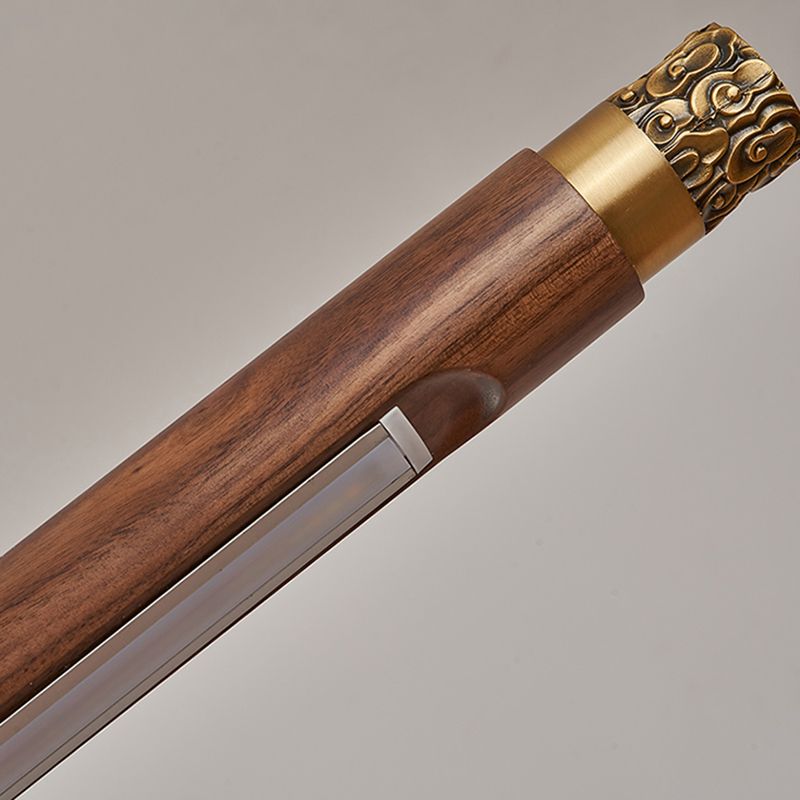 Modern Style Wood Vanity Light Cylinder Shape 1 Light Vanity Lamp for Shower Room