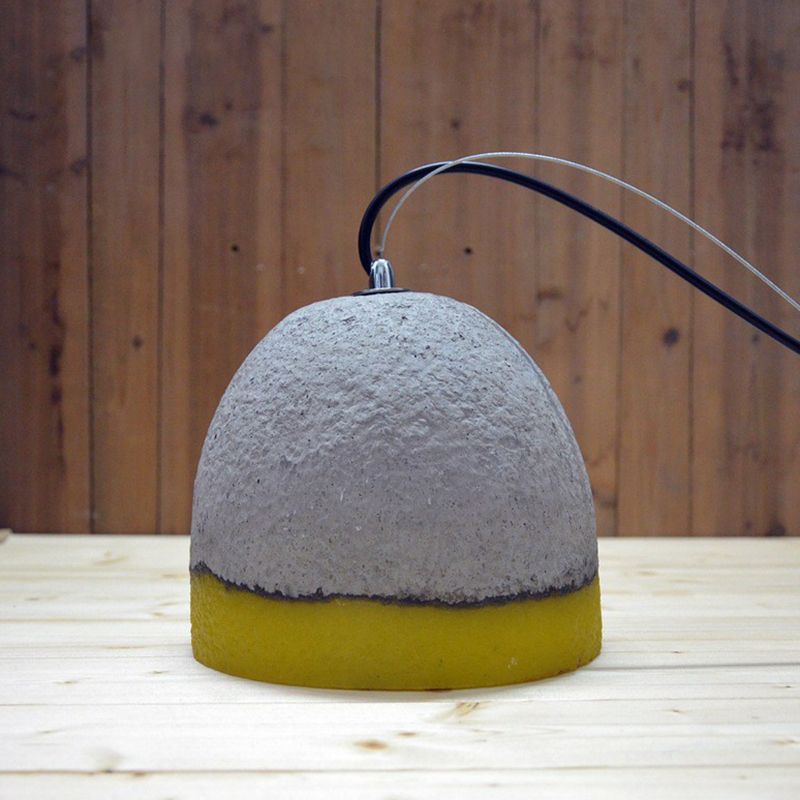 Bell Shaped Ceiling Pendant Nordic Cement 1 Bulb Dining Room Pendulum Light in Grey