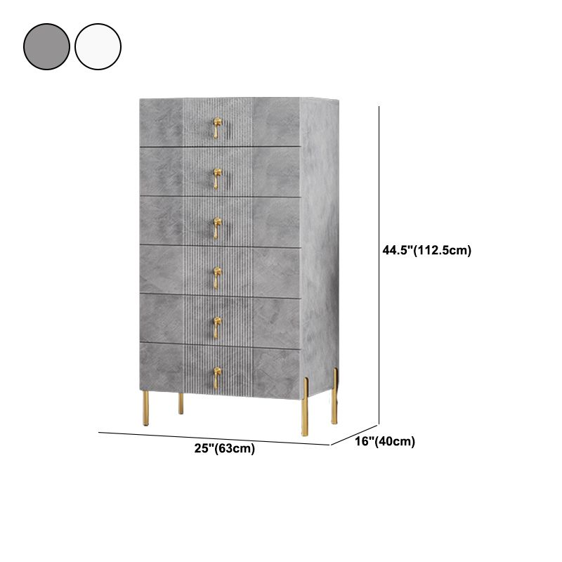 Contemporary Glam Chest Wooden Storage Chest with Soft-Close Drawers