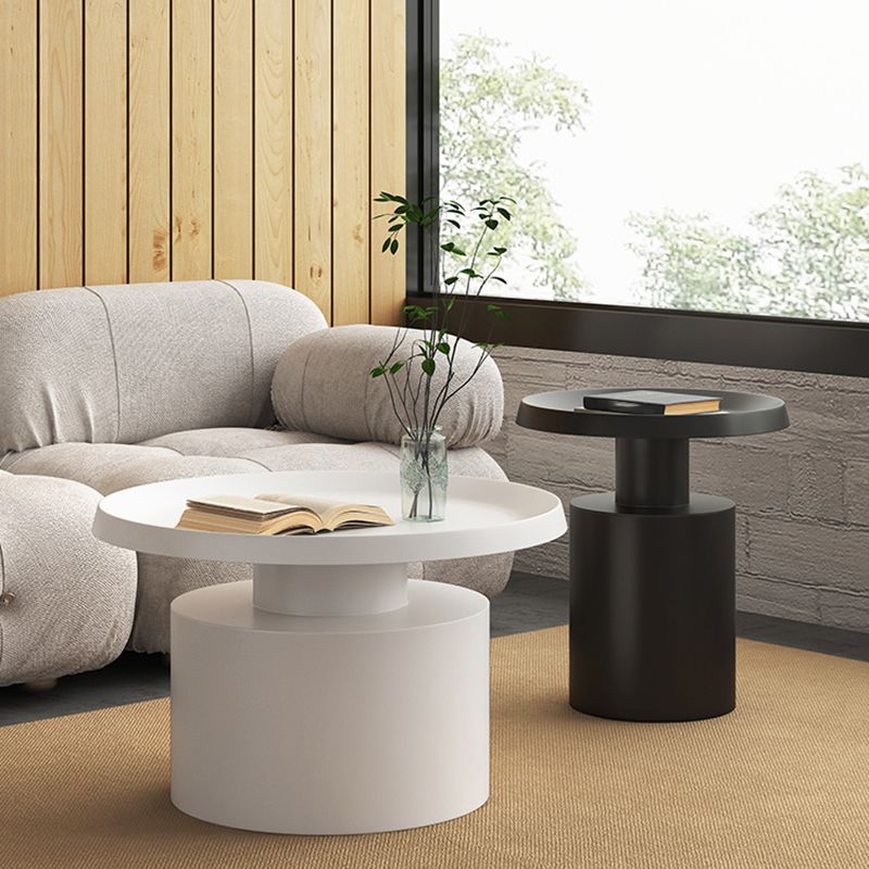 Mid-Century Modern Tray Top Coffee Table Iron Pedestal Cocktail Table