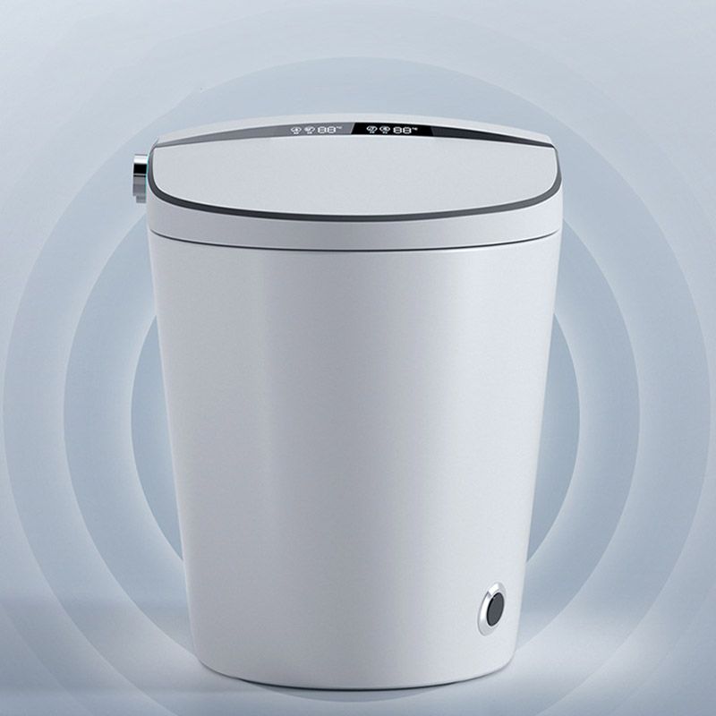 Modern Skirted White Concealed Tank Toilet ABS Floor Mounted Flush Toilet with Seat
