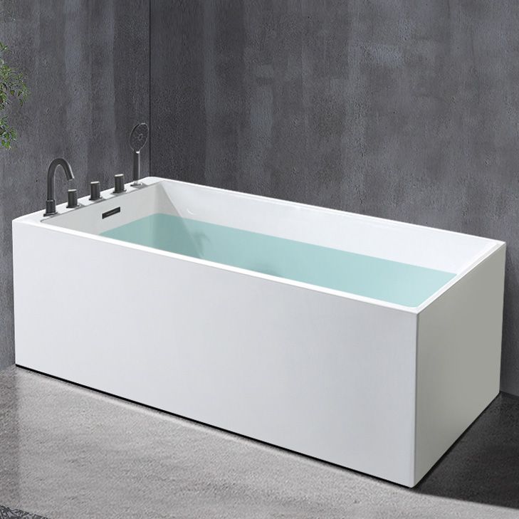 Back to Wall Antique Finish Bath Soaking Rectangular Modern Bath Tub