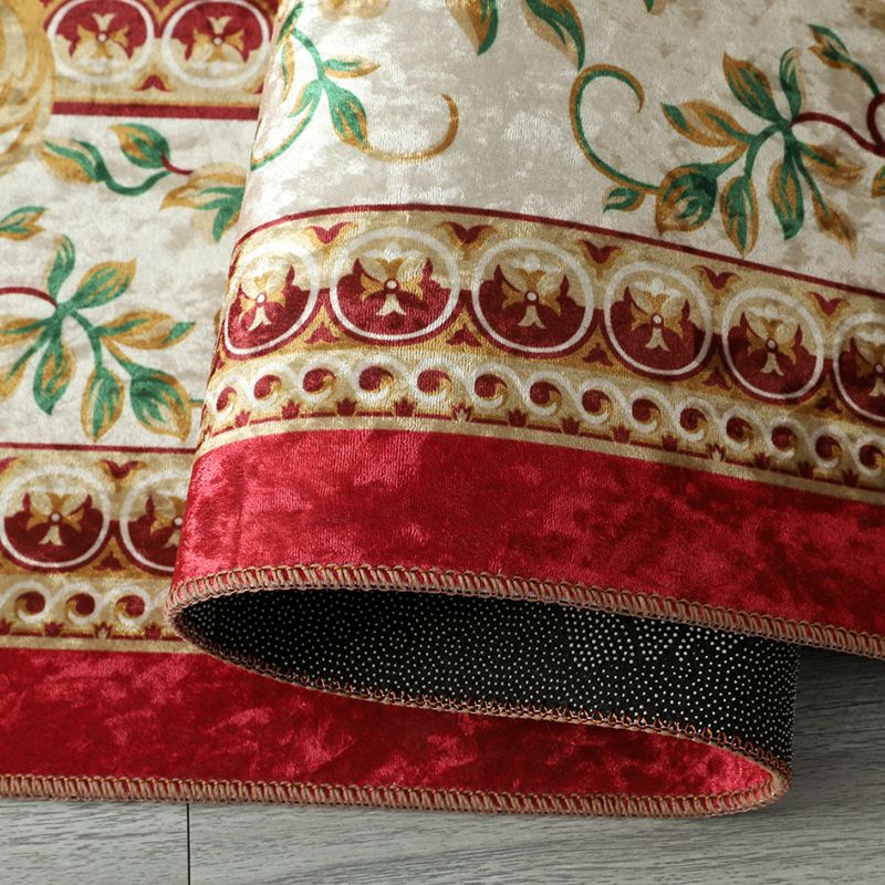 Glam European Style Rug Marble Surface Polyester Rug Non-Slip Backing Area Carpet for Home Decor