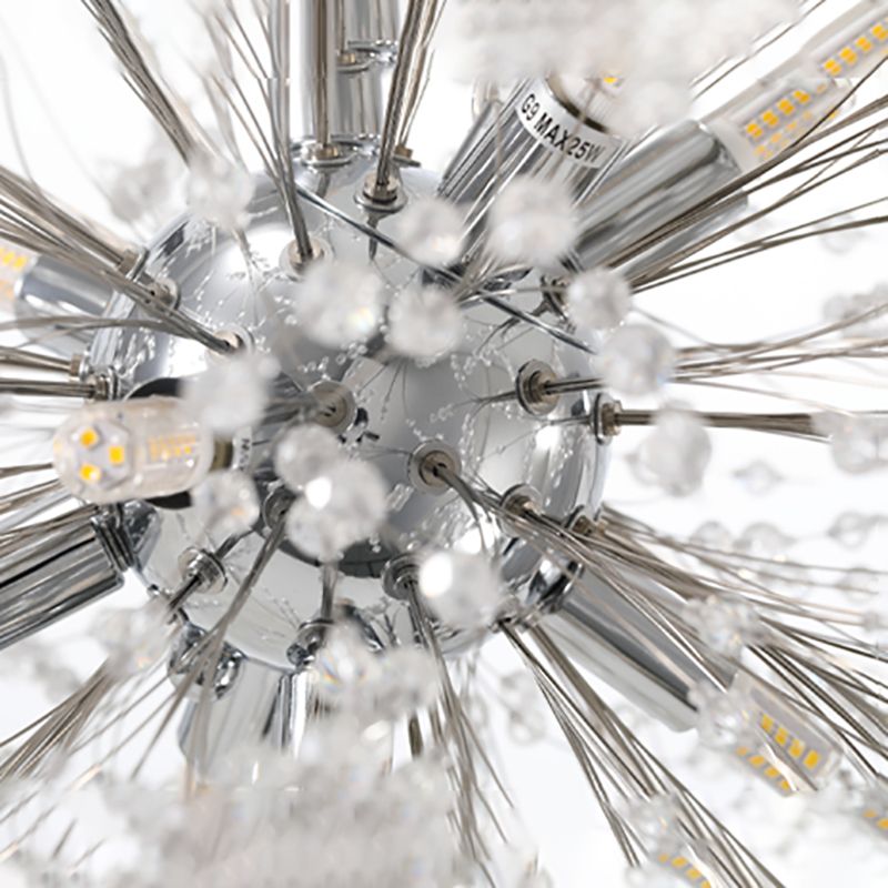 Glowworm Chandelier Light Fixtures Modern Multi-Head Hanging Pendant Lamps for Living Room