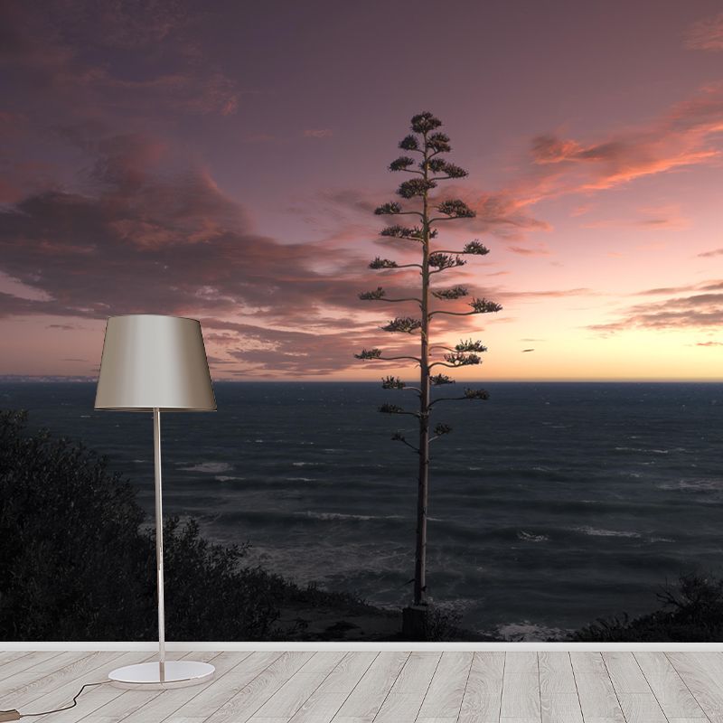 Boundless Sea Mural Environment Friendly Wallpaper Home Decoration for Bathroom