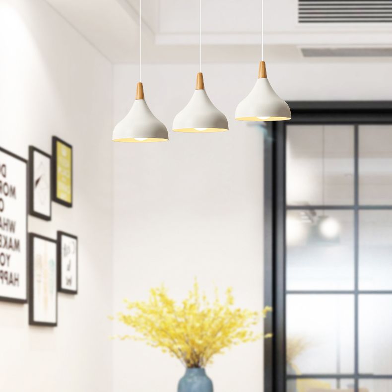 Metal Onion Ceiling Pendant Light Kindergarten One Light Macaron Loft Pendant Lamp