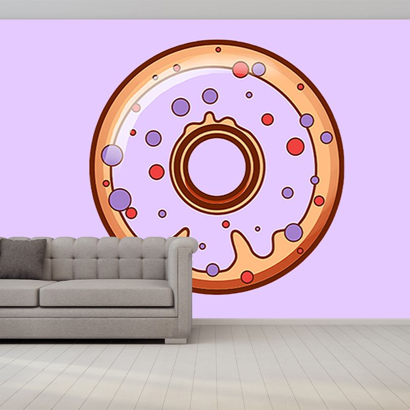 Minimalism Donut Dessert Mural Wall Covering for Dessert Shop Baking Shop