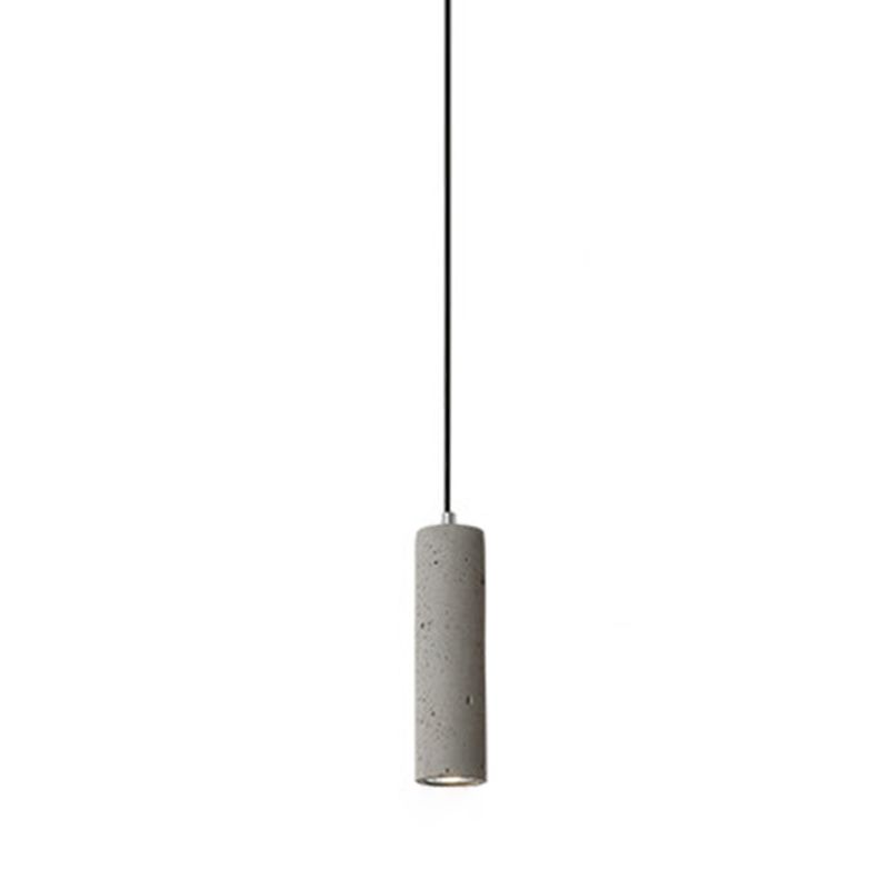 Modern Cylinder Pendant Ceiling Lights Cement 1 Light Pendant Lamp