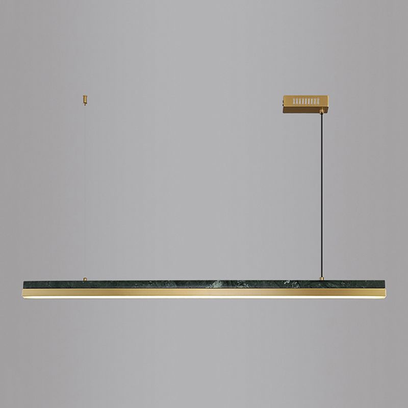 Modern Style Linear Island Light Fixture Metal 1- Light Island Lighting Fixture