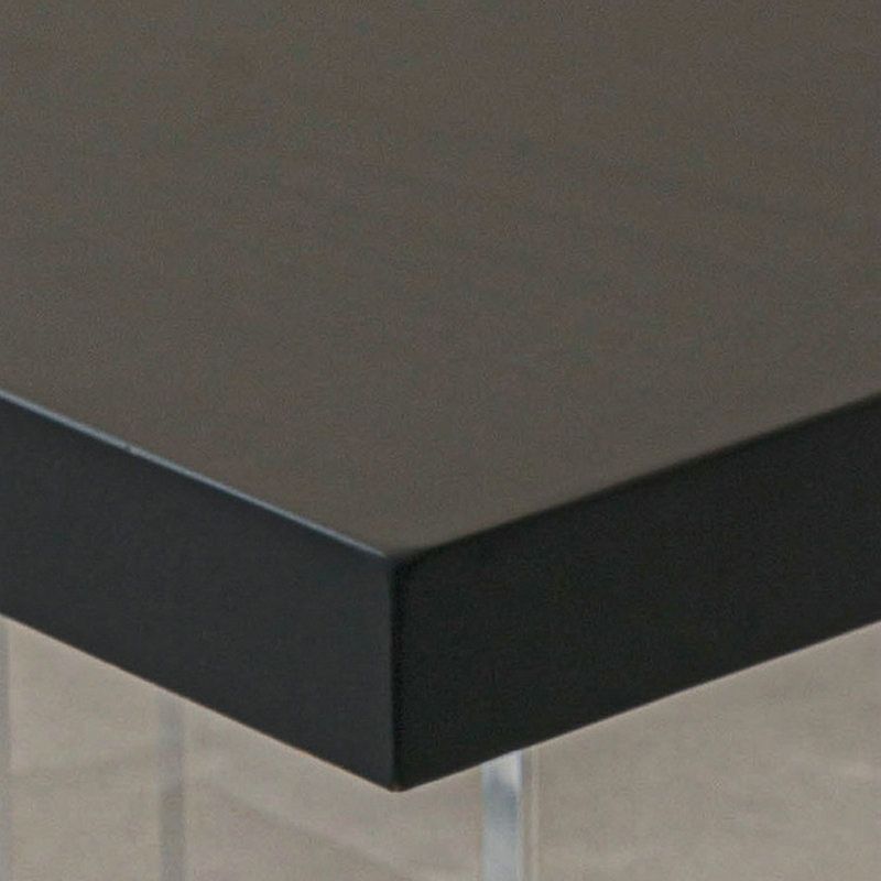 Contemporary Solid Wood Bench Black Seating Bench with Acrylic Base