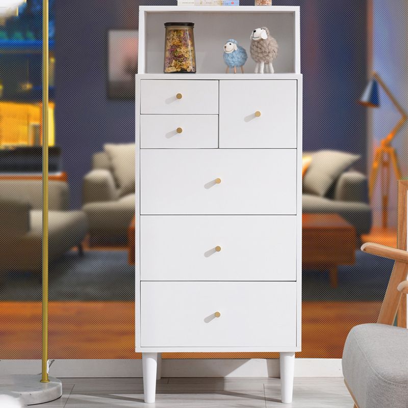 15.74" Wide Accent Chest with Straight Legs Contemporary Chest with 6 Drawers