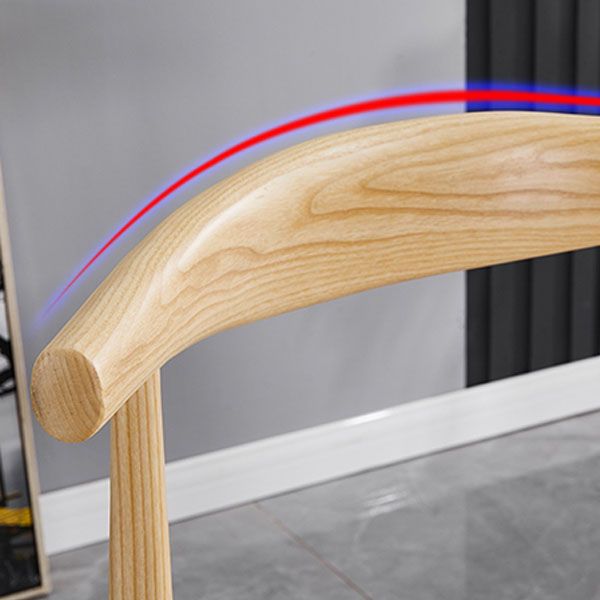 Silla sin brazos de comedor de madera moderna, silla de comedor con respaldo de escalera para cocina
