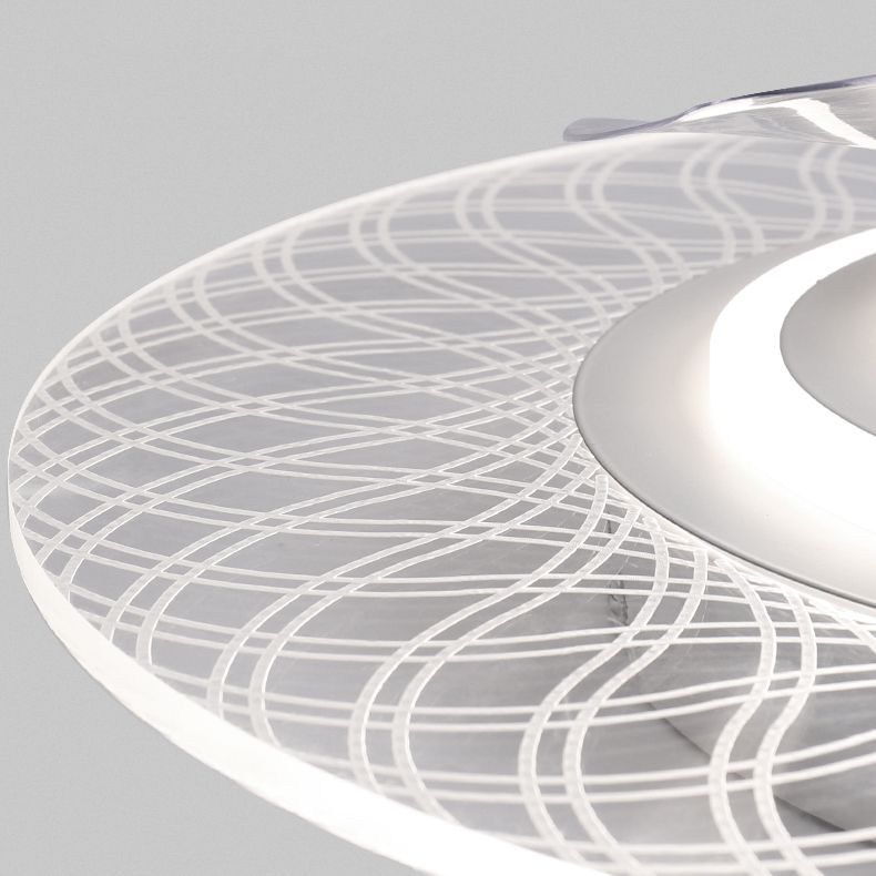 Ventilateur de plafond rigide ultrathin Light Minimaliste LED MINMOSIQUE MONT MONT LEMPER POUR CHAMBRE