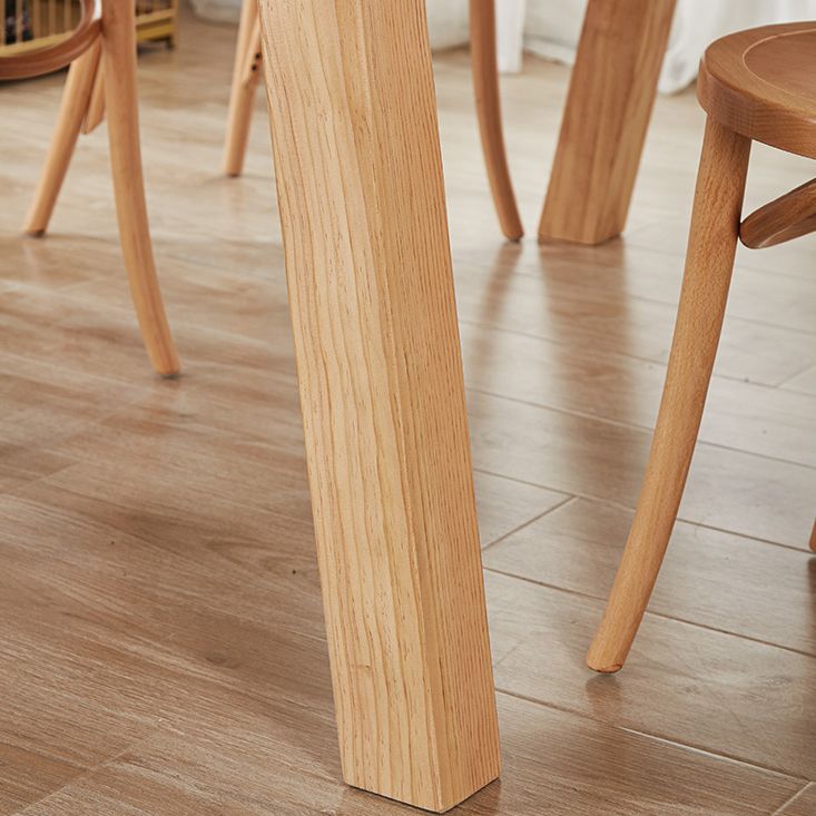Rectangle Wood Dining Table Modern Pine Table in Nature with 4 Legs for Restaurant