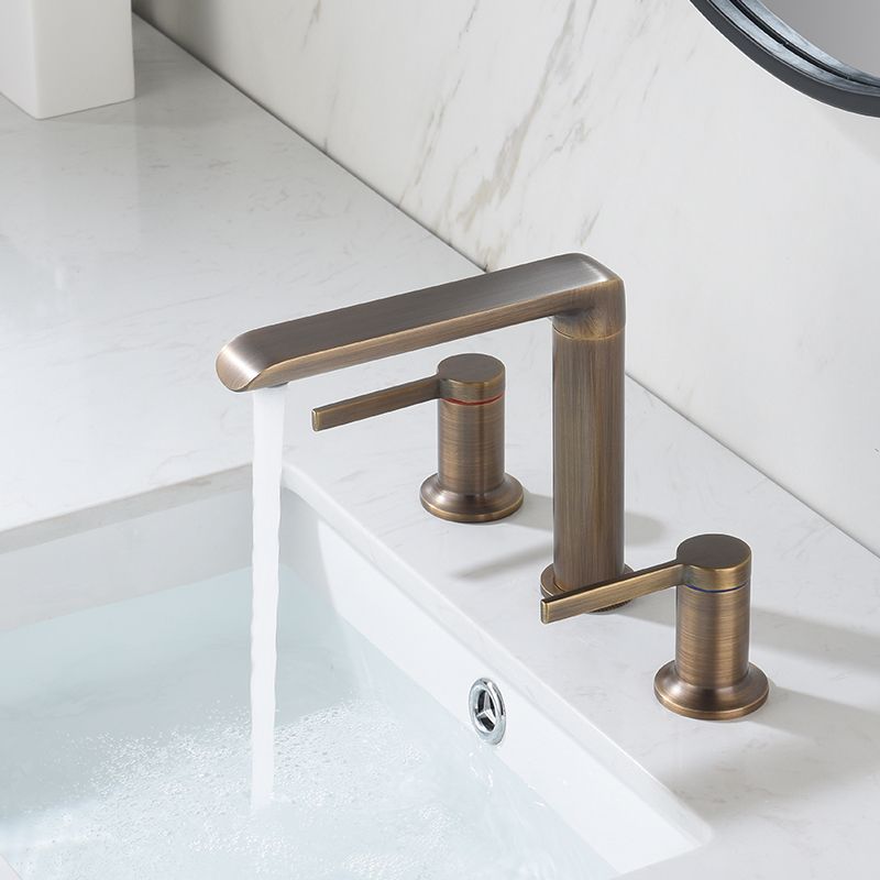 Modern Deck Mounted Copper Roman Tub Faucet Low Arc Roman Tub Faucet Set