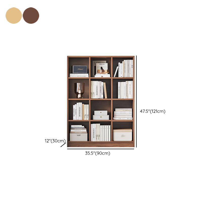 Contemporary Engineered Wood Bookshelf Standard Closed Back with Shelves