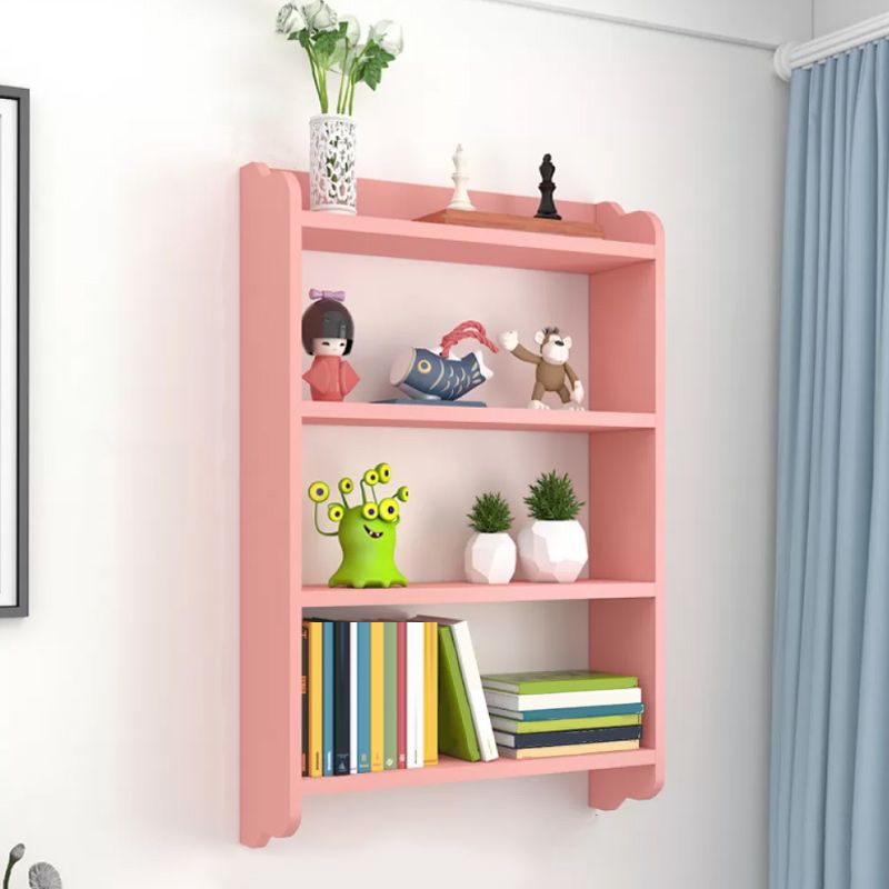Modern Vertical Bookcase with Rectangular Shelves Wooden Floating Book Shelf for Office