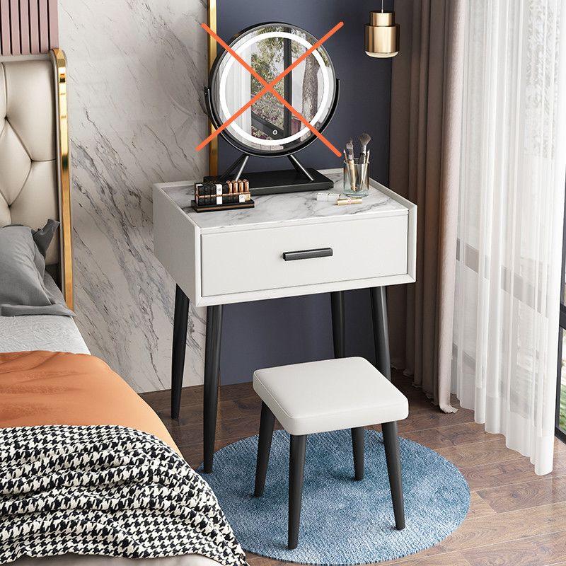 Contemporary Wooden Makeup Vanity Desk 1 Drawer Vanity Dressing Table