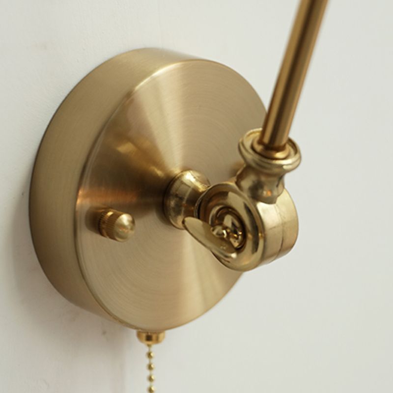 Geometric Metal Wall Light Modern Style 1 Light Wall Mount Light Fixture in Brass