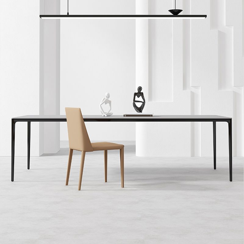 Sintered Stone Dining Table Simplicity Style 4 Legs Base Table for Dining Room