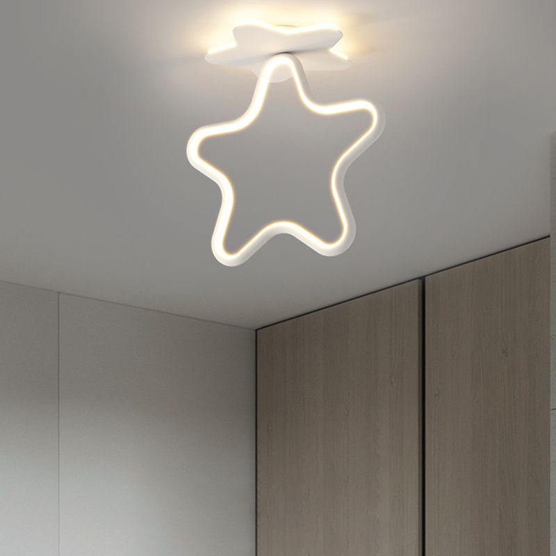Modernism LED Ceiling Light White Flush Mount Lighting for Dining Room
