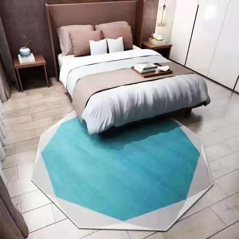 Orange Casual Rug Polyester Color Lump Rug Washable Indoor Rug for Home Decor