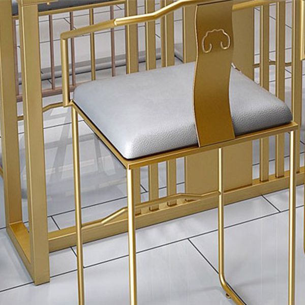 Traditional Luxury Bar Table Set 1/3/5 Pieces Counter Set with Gold Base