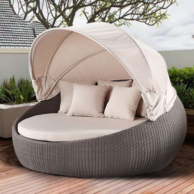 Tropical Style Patio Sofa Outdoor Sofa with Cushions Water Resistant