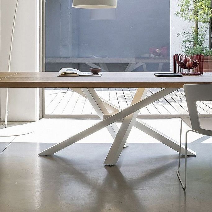 Industrial Style Rectangle Furniture Pine Solid Wood Dining Site Table