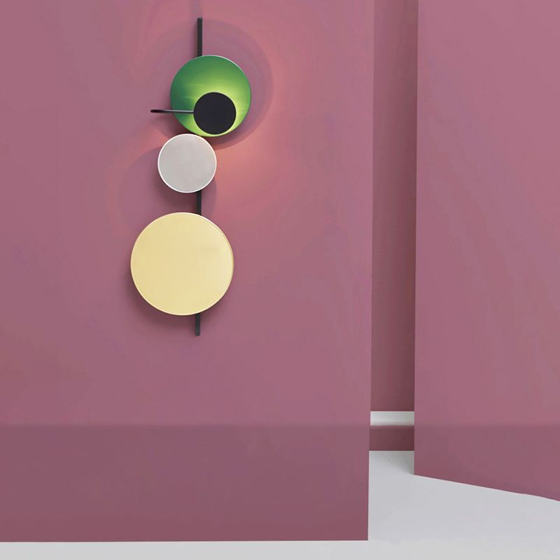 1 Light Round Disc Wall Light Fixtures Contemporary Sconce Light Fixtures