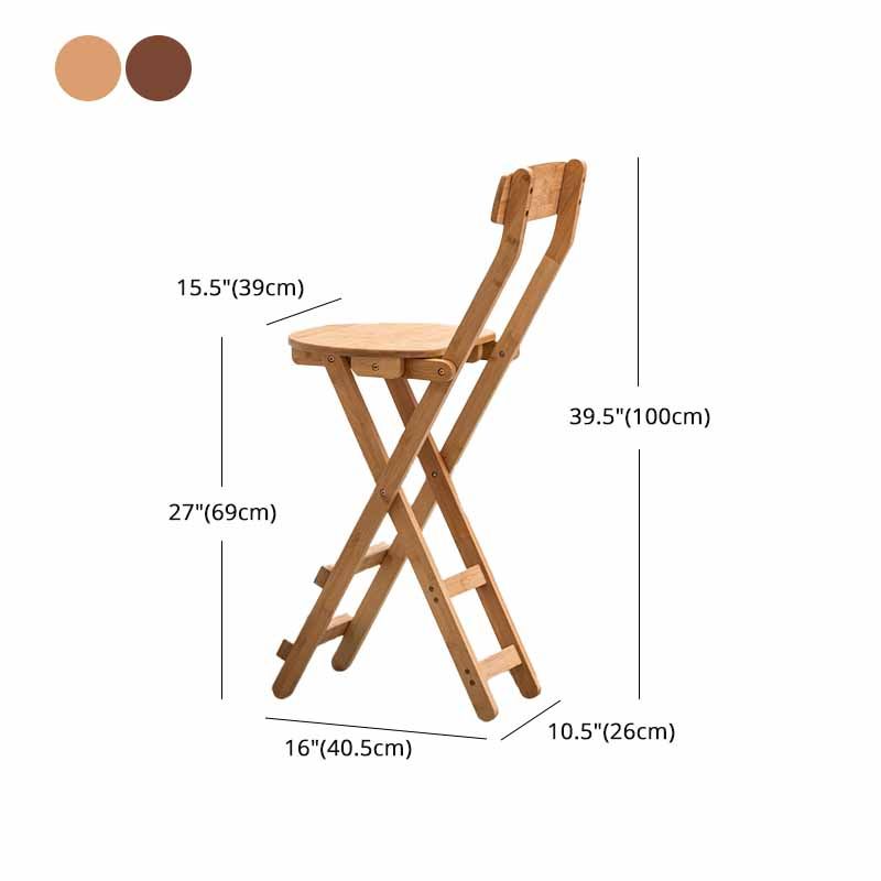 Minimalismus-Barhocker mit Holzrückenlehne für den Innenbereich, zusammenklappbare Thekenhocker, 1 Stück