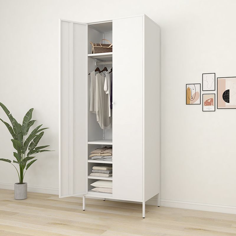 Contemporary Style Wardrobe Metal Wardrobe Closet with Shelves