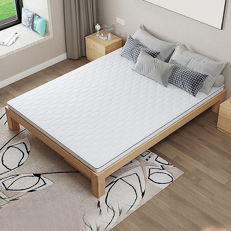 Scandinavian Wood Panel Bed Natural Standard Bed, 39"/53"/59"/71" Bed Frame