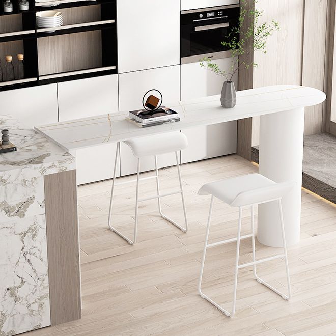 Contemporary Style Rectangle Bar Counter Table Dining Sintered Stone Table for Kitchen