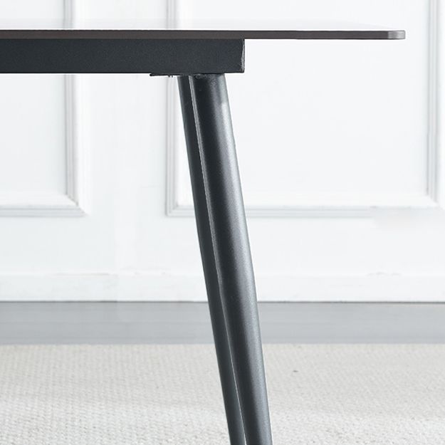Sintered Stone Dining Table Simple Style 4 Legs Base Rectangle Table for Home