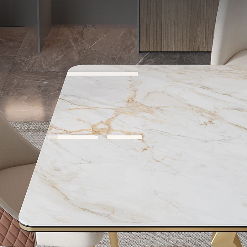 Luxury Sintered Stone Top Dining Set Rectangle 1/2/3/5/7 Pieces Dining Table with Chairs