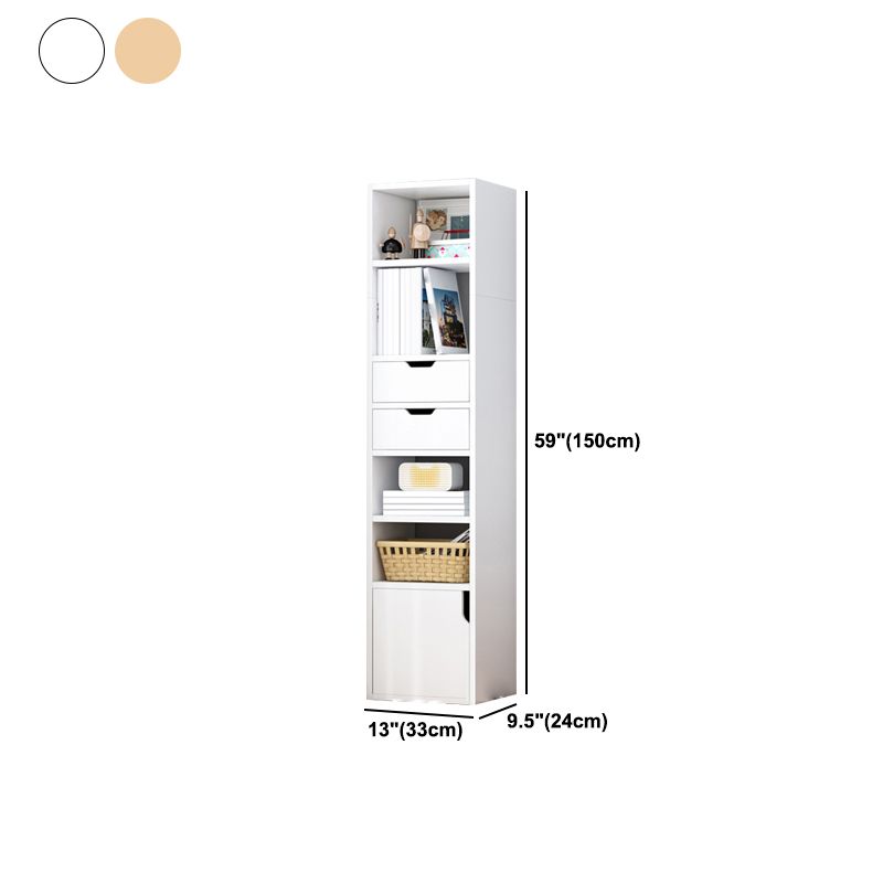 Wooden Bookcase Modern Home Living Room Study Corner Bookshelf