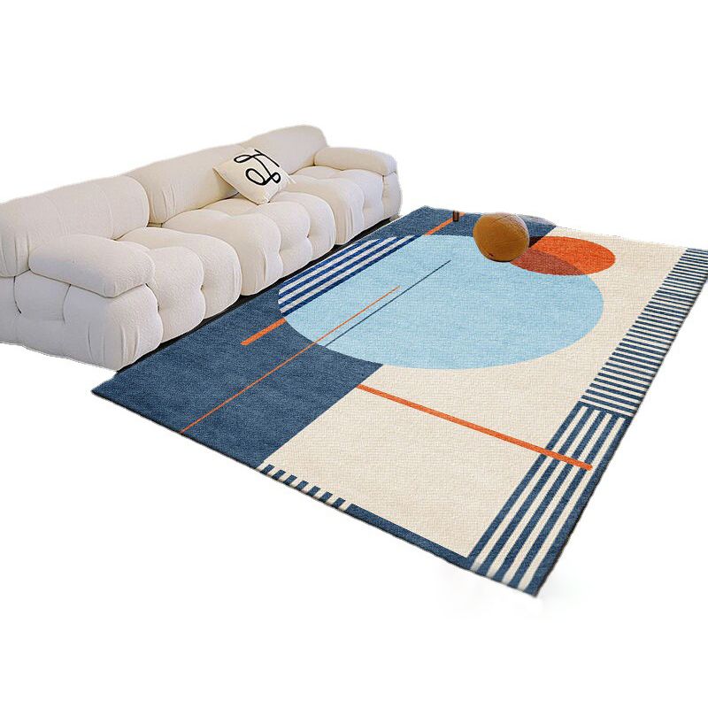 Modern Abstract Art Rug Polyester Carpet Polyester Pet Friendly Indoor Carpet for Living Room