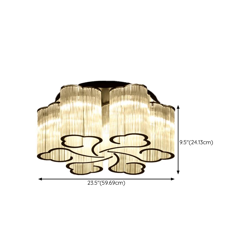 Nordic Style Ceiling Light Cloud Shape Ceiling Lamp with Glass Shade for Bedroom