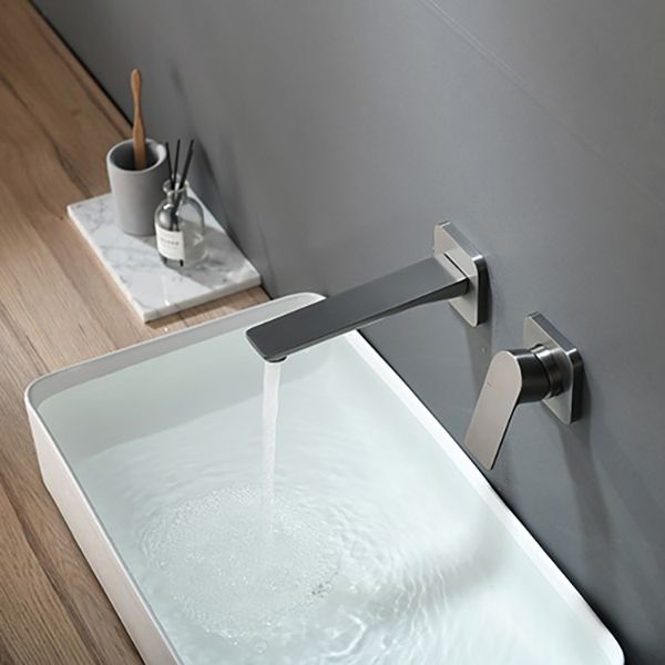 Metal Wall Mounted Bathroom Faucet Modern Widespread Sink Faucet