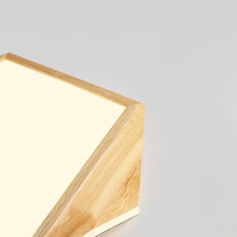 Wooden Flush Mount Ceiling Lighting Fixture Modern LED Ceiling Light for Bedroom