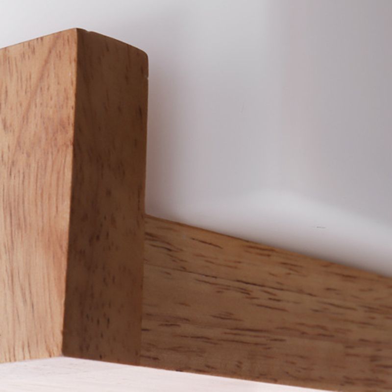 Modern Simplicity Single Light Square Wall Lamp Wood Bedroom Living Room Wall Mount Lighting