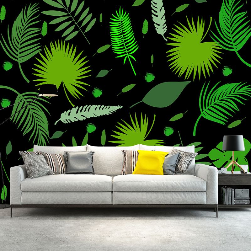 Horizontal Illustration Mural Wallpaper Tropical Plants Room Wall Mural