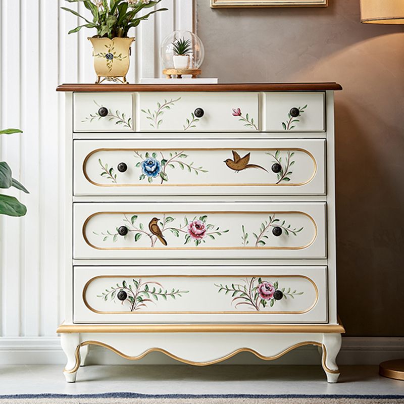 American Traditional Storage Chest Dresser Wooden Dresser with Drawers