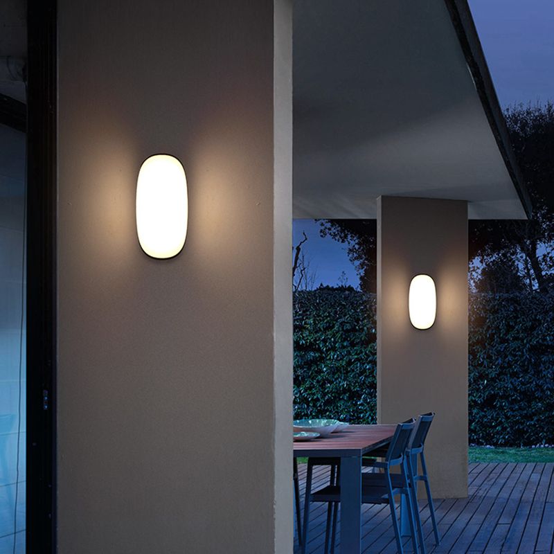 Simple Wall Sconce Curl Outdoor Wall Light Fixture with Acrylic Shade